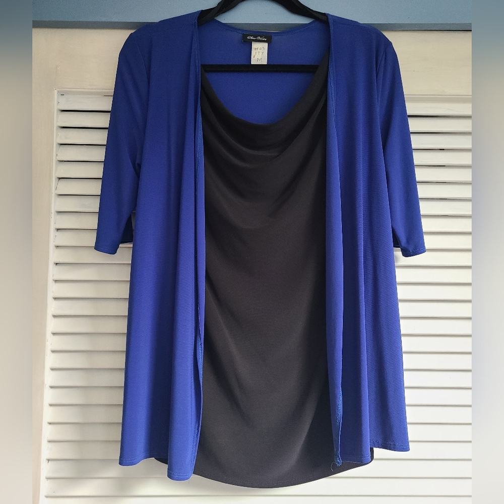 Star Vixen blue with black inset top | Size medium